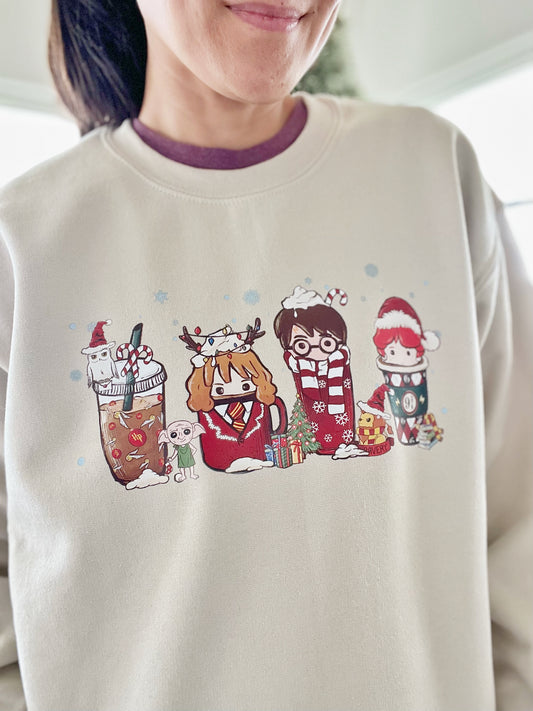 Harry Potter Hot Chocolate Christmas Crewneck